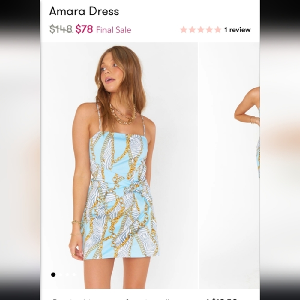 Show me your MuMU Amara Zebra chain dress-NWT